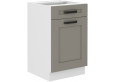 LUNA 50 D 1F 1S pastatoma spintelė Claygrey Balta