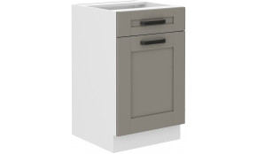 LUNA 50 D 1F 1S pastatoma spintelė Claygrey Balta