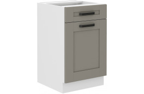 LUNA 50 D 1F 1S pastatoma spintelė Claygrey Balta