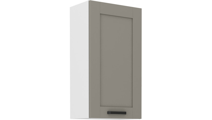 LUNA 50 G-90 1F Pakabinama Spintelė 90 cm Claygrey Balta