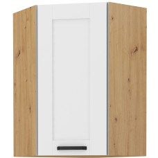 LUNA 58x58 GN-90 1F Pakabinama Kampinė Spintelė Balta Artisan