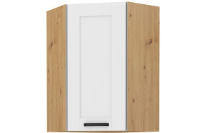 LUNA 60x60 GN-90 1F 45° Pakabinama Kampinė Spintelė Balta Artisan
