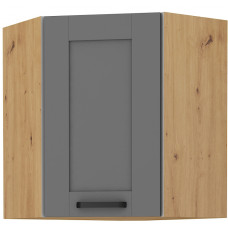 LUNA 60x60 GN-72 1F 45° Pakabinama Kampinė Spintelė Dustgrey Artisan