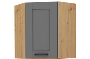 LUNA 60x60 GN-72 1F 45° Pakabinama Kampinė Spintelė Dustgrey Artisan