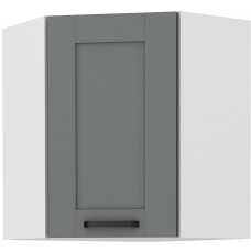 LUNA 58x58 GN-72 1F Pakabinama Kampinė Spintelė Dustgrey Balta