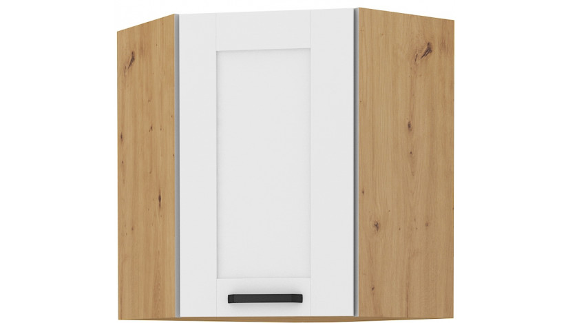 LUNA 58x58 GN-72 1F Pakabinama Kampinė Spintelė Balta Artisan