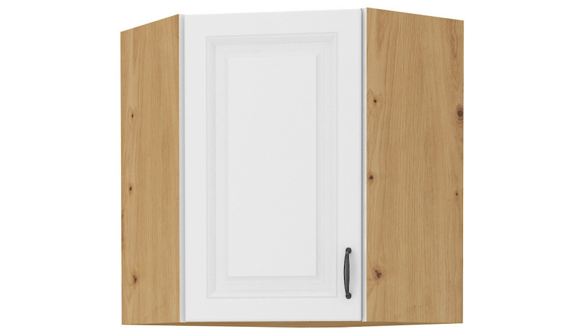 Stilo 58x58 GN-72 1F Pakabinama Kampinė Spintelė artisan balta