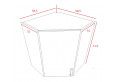 Stilo 58x58 GN-72 1F Pakabinama Kampinė Spintelė artisan balta