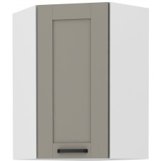 LUNA 58x58 GN-90 1F Pakabinama Kampinė Spintelė Claygrey Balta