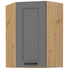 LUNA 60x60 GN-90 1F 45° Pakabinama Kampinė Spintelė Dustgrey Artisan