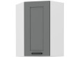 LUNA 58x58 GN-90 1F Pakabinama Kampinė Spintelė Dustgrey Balta