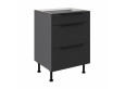 ARIA BL/ANT 60 D 3S BB PREMIUM pastatoma spintelė su stalčiais
