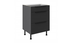 ARIA BL/ANT 60 D 3S BB PREMIUM pastatoma spintelė su stalčiais