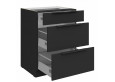 ARIA BL/BL 60 D 3S BB PREMIUM pastatoma spintelė su stalčiais
