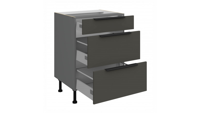 ARIA GR/ANT 60 D 3S BB PREMIUM pastatoma spintelė su stalčiais