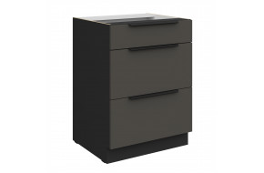 ARIA GR/BL 60 D 3S BB PREMIUM pastatoma spintelė su stalčiais