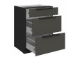 ARIA GR/BL 60 D 3S BB PREMIUM pastatoma spintelė su stalčiais