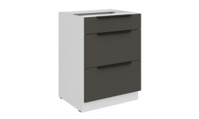 ARIA GR/WH 60 D 3S BB PREMIUM pastatoma spintelė su stalčiais