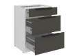 ARIA GR/WH 60 D 3S BB PREMIUM pastatoma spintelė su stalčiais