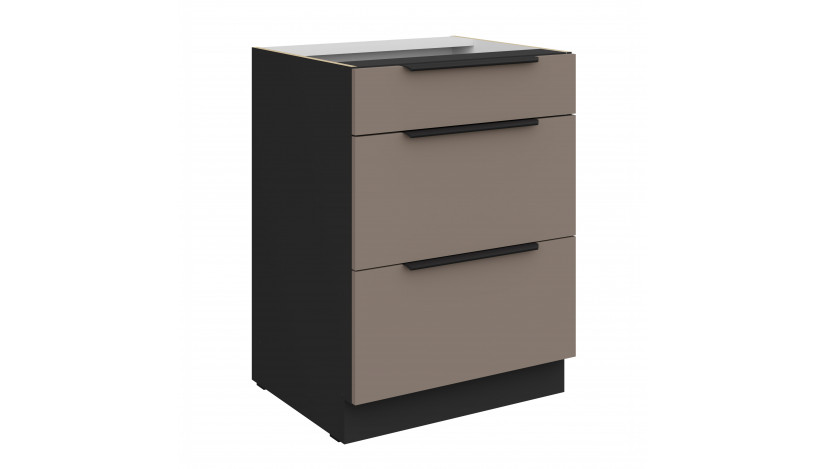 ARIA TA/BL 60 D 3S BB PREMIUM pastatoma spintelė su stalčiais
