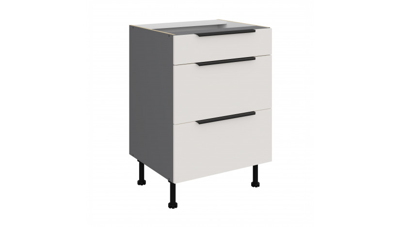 ARIA WH/ANT 60 D 3S BB PREMIUM pastatoma spintelė su stalčiais
