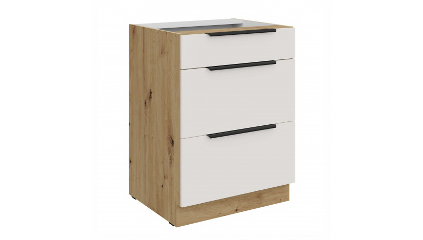 ARIA WH/AR 60 D 3S BB PREMIUM pastatoma spintelė su stalčiais