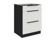 ARIA WH/BL 60 D 3S BB PREMIUM pastatoma spintelė su stalčiais