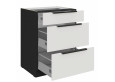 ARIA WH/BL 60 D 3S BB PREMIUM pastatoma spintelė su stalčiais
