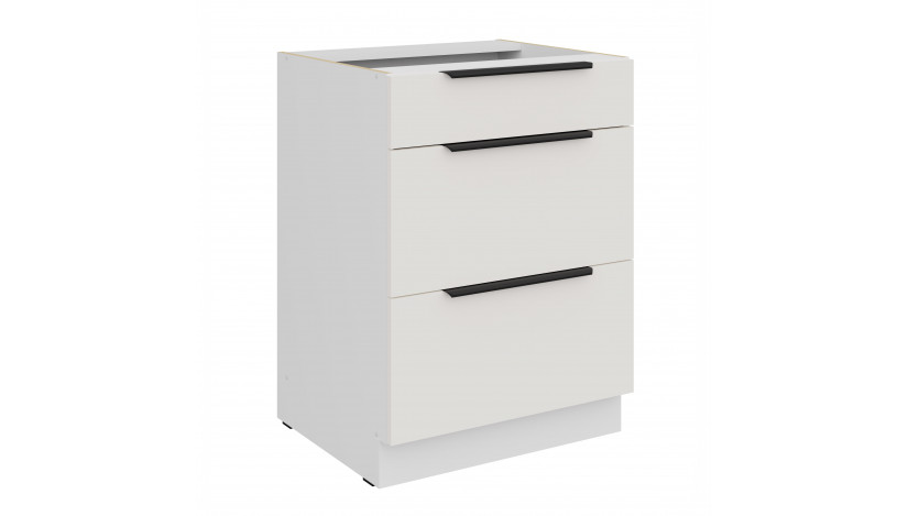 ARIA WH/WH 60 D 3S BB PREMIUM pastatoma spintelė su stalčiais