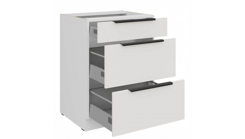 ARIA WH/WH 60 D 3S BB PREMIUM pastatoma spintelė su stalčiais