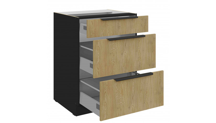 CREMONA BL 60 D 3S BB PREMIUM pastatoma spintelė su stalčiais