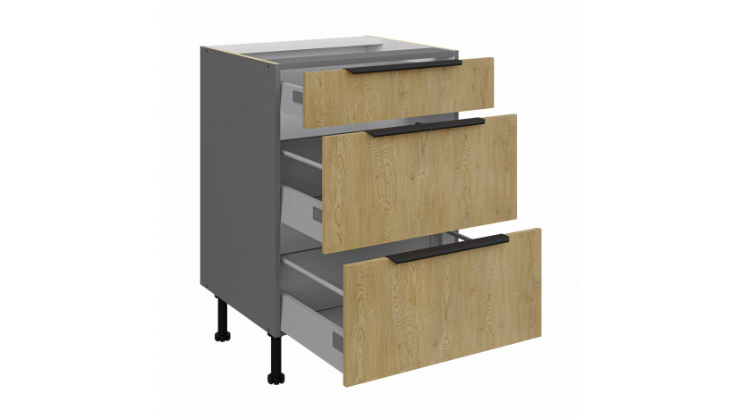 CREMONA ANT 60 D 3S BB PREMIUM pastatoma spintelė su stalčiais