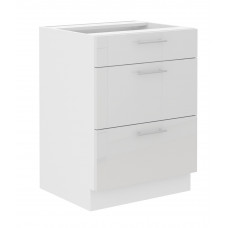 LARA 60 D 3S BB pastatoma spintelė su stalčiais balta