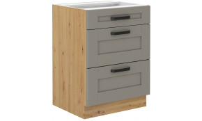 LUNA 60 D 3S BB pastatoma spintelė su stalčiais Claygrey Artisan