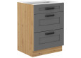 LUNA 60 D 3S BB pastatoma spintelė su stalčiais Dustgrey Artisan