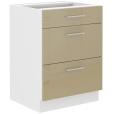 LARA 60 D 3S BB pastatoma spintelė su stalčiais cappuccino