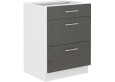 LARA 60 D 3S BB pastatoma spintelė su stalčiais grey