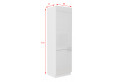 LARA 60 DK-210 2F ūkinė spinta balta