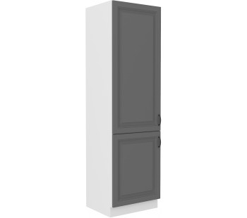 Stilo 60 DK-210 2F ūkinė spinta Dustgrey balta Stilo 60 DK-210 2F ūkinė spinta Dustgrey balta