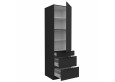 ARIA BL/BL 60 DKS-210 3S 1F PREMIUM ūkinė spinta su stalčiais