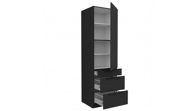 ARIA BL/BL 60 DKS-210 3S 1F PREMIUM ūkinė spinta su stalčiais