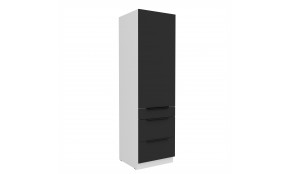ARIA BL/WH 60 DKS-210 3S 1F PREMIUM ūkinė spinta su stalčiais