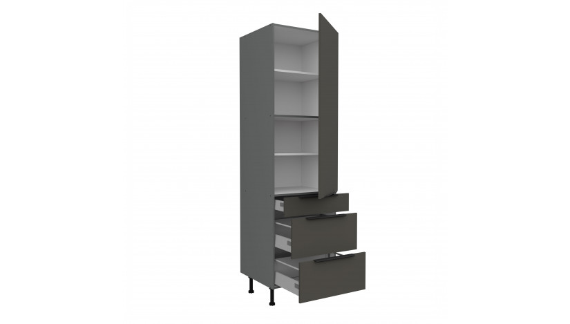 ARIA GR/ANT 60 DKS-215 3S 1F PREMIUM ūkinė spinta su stalčiais