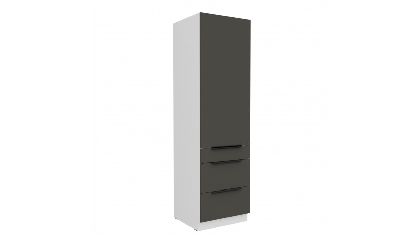 ARIA GR/WH 60 DKS-210 3S 1F PREMIUM ūkinė spinta su stalčiais