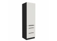 ARIA WH/BL 60 DKS-210 3S 1F PREMIUM ūkinė spinta su stalčiais