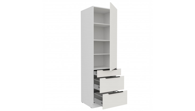 ARIA WH/WH 60 DKS-210 3S 1F PREMIUM ūkinė spinta su stalčiais