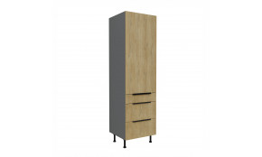 CREMONA ANT 60 DKS-215 3S 1F PREMIUM ūkinė spinta su stalčiais