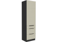 ARONA 60 DKS-210 3S 1F ūkinė spinta juoda PREMIUM