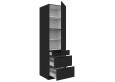 SIENA 60 DKS-210 3S 1F PREMIUM ūkinė spinta su stalčiais