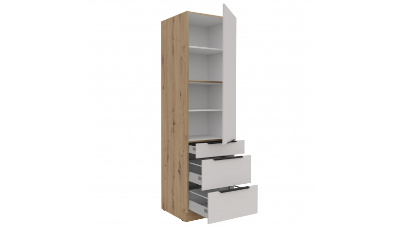 SOLEA 60 DKS-210 3S 1F PREMIUM ūkinė spinta su stalčiais